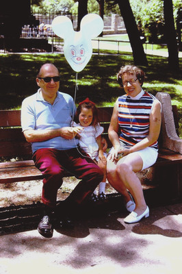Girl w/Gramps & Granny @ Como Park Zoo, St Paul Minnesota: 1970's 35mm Slide