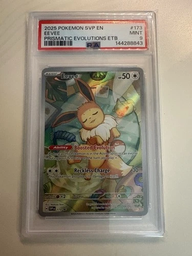 ✨ PSA 9 MINT ✨ EEVEE Black Star Promo Prismatic Evolutions ETB Pokemon #173