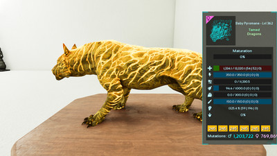  ARK Survival Ascended OFFICIAL PVE - PYROMANE TOP STATS SOLID 1 PAIR ADULT