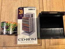Custodie CD/DVD - Vintage - Lotto di 3 - Elecom, Laserline Tower, Slimpak - 76 pezzi