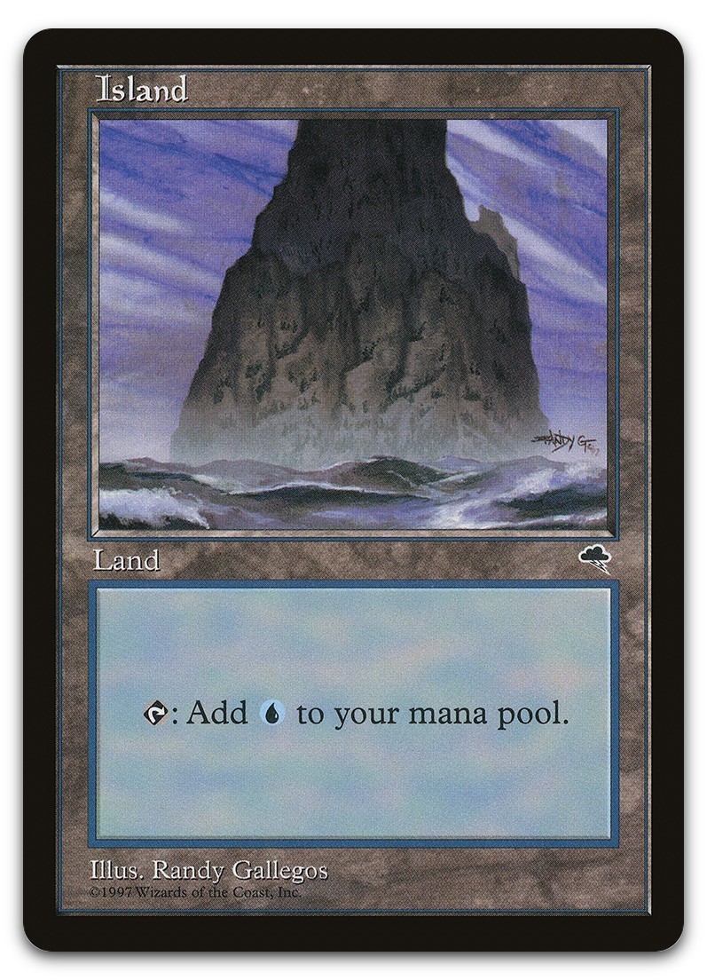 Island (Spire) #337 (LP) Tempest TMP Magic MTG