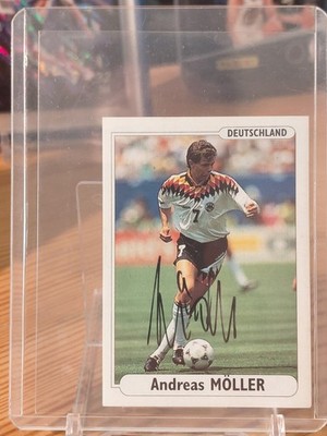 Andreas Möller 1996 DS Euro Foot 96 Sticker On Card Auto #173 Deutschland