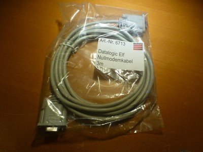 Datalogic Elf Nullmodemkabel 3m, Buchse auf Buchse, NEU