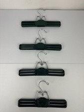Vintage Lot 4 Retro Green Tamor Plastic Metal Pants Skirts Clamp 11.5  Hangers A