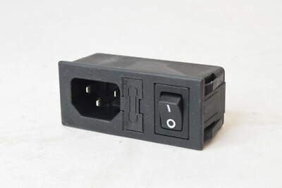 #ad Qualtek IEC Power Jack Switch Input Module Fused Panel Mount IEC320 120v 250v 6A $9.99