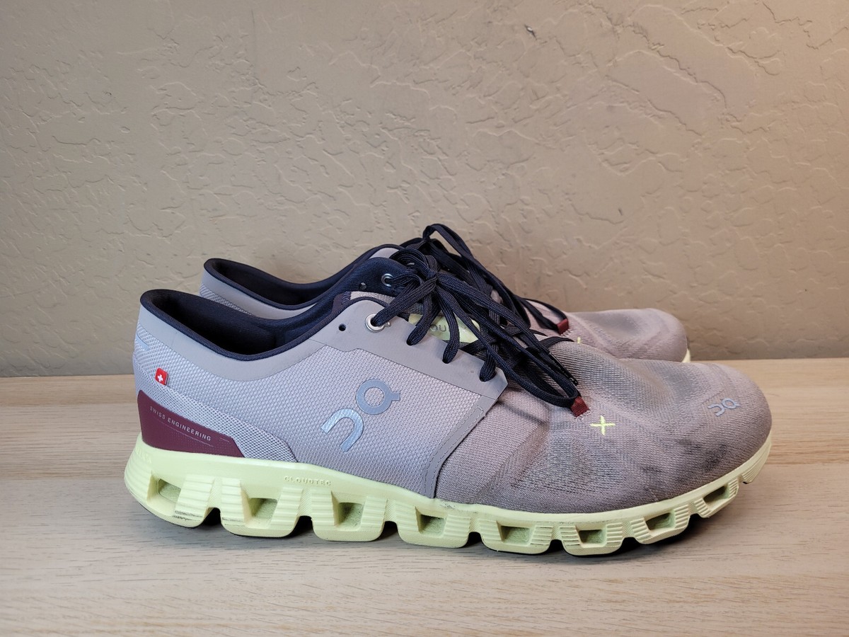 ON Running Cloud X3 Lace Up Running Shoes Men's US 13 Gray