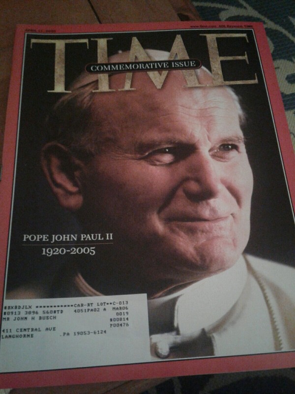 2005 APRIL 11 TIME MAGAZINE - POPE JOHN PAUL II'S DEATH - T 3214