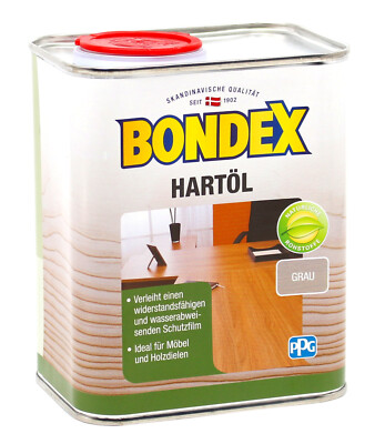 Bondex Hartöl grau 0,75L Möbelöl Möbel Öl Holzöl Holz Hartholzöl