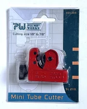 Plumb Works Mini Tube Cutter Copper Plastic Aluminum Pipe Size 1/8" to 7/8"