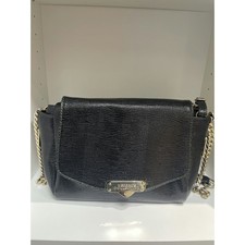 Versace Collection Black Genuine Leather Crossbody Bag