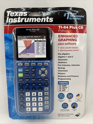 Texas Instruments TI-84 Plus CE Python Graphing Calculator - Bionic Blue NEW