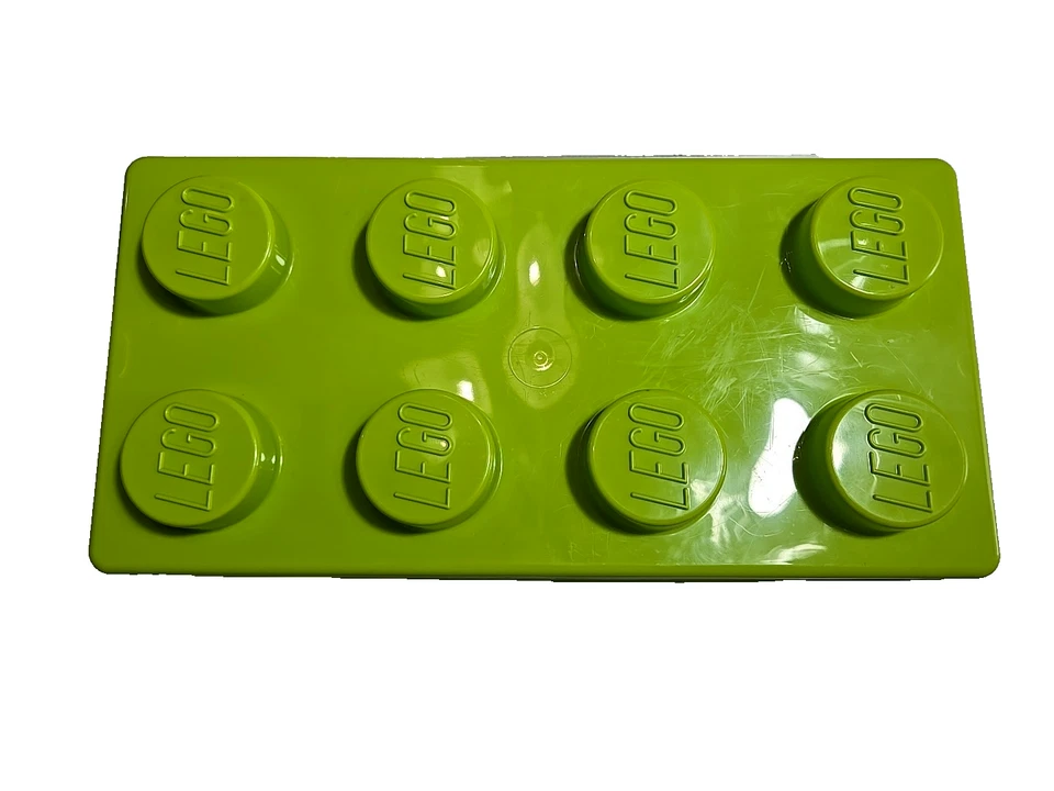 LEGO Storage Box 8 Stud Building Block Container Brick Stackable 14x7x 7 Green - Image 2 of 4