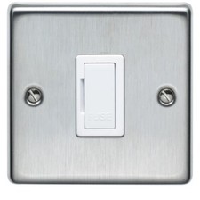 VOLEX 13A Unswitched Fused Connection Unit Stainless Steel Finish