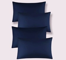 4ct Standard / Queen Pillow Cases,21x30in, COVER ONLY, Twilight Blue, Navy