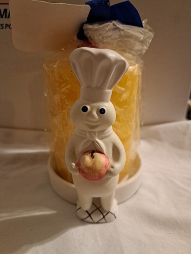 Pillsbury Doughboy Sammlerstück Kerzenhalter mit Waffelkerze Original