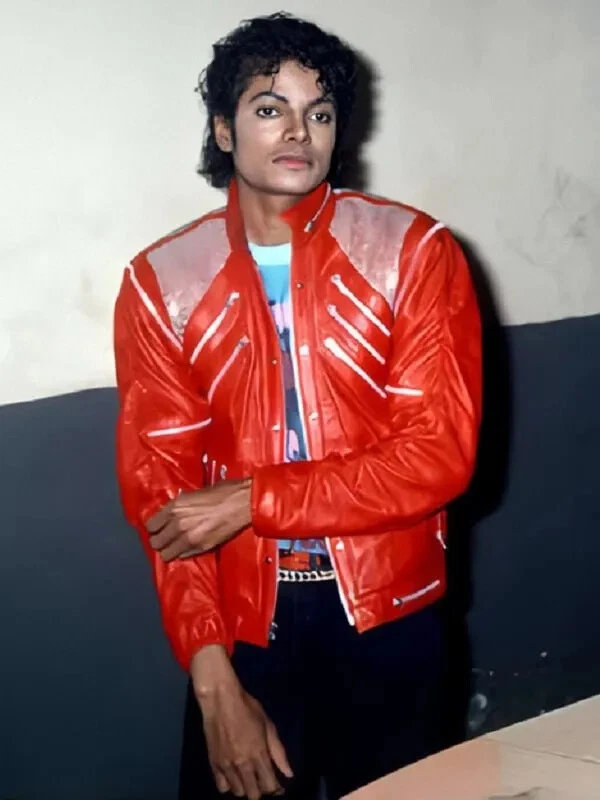 Michael Jackson Beat it "MJ Beat it" Genuine Red Leather Jacket With Metal Mesh
Opens in a new windo