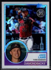 JAKE LAMB  DBACKS  2018 TOPPS CHROME 1983 DESIGN 35th #118 - PRISM REFRACTOR 