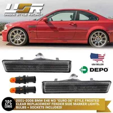 DEPO Replacement Clear Fender Side Marker Light For 01-06 BMW E46 3 Series M3