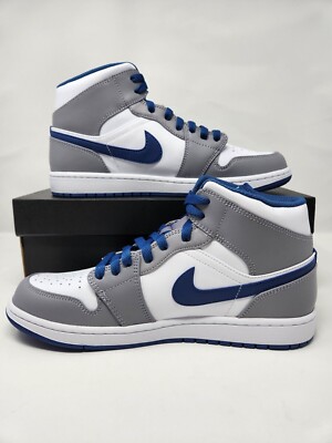 Nike Air Jordan 1 Mid 'True Blue' Cement Grey White DQ8426-014