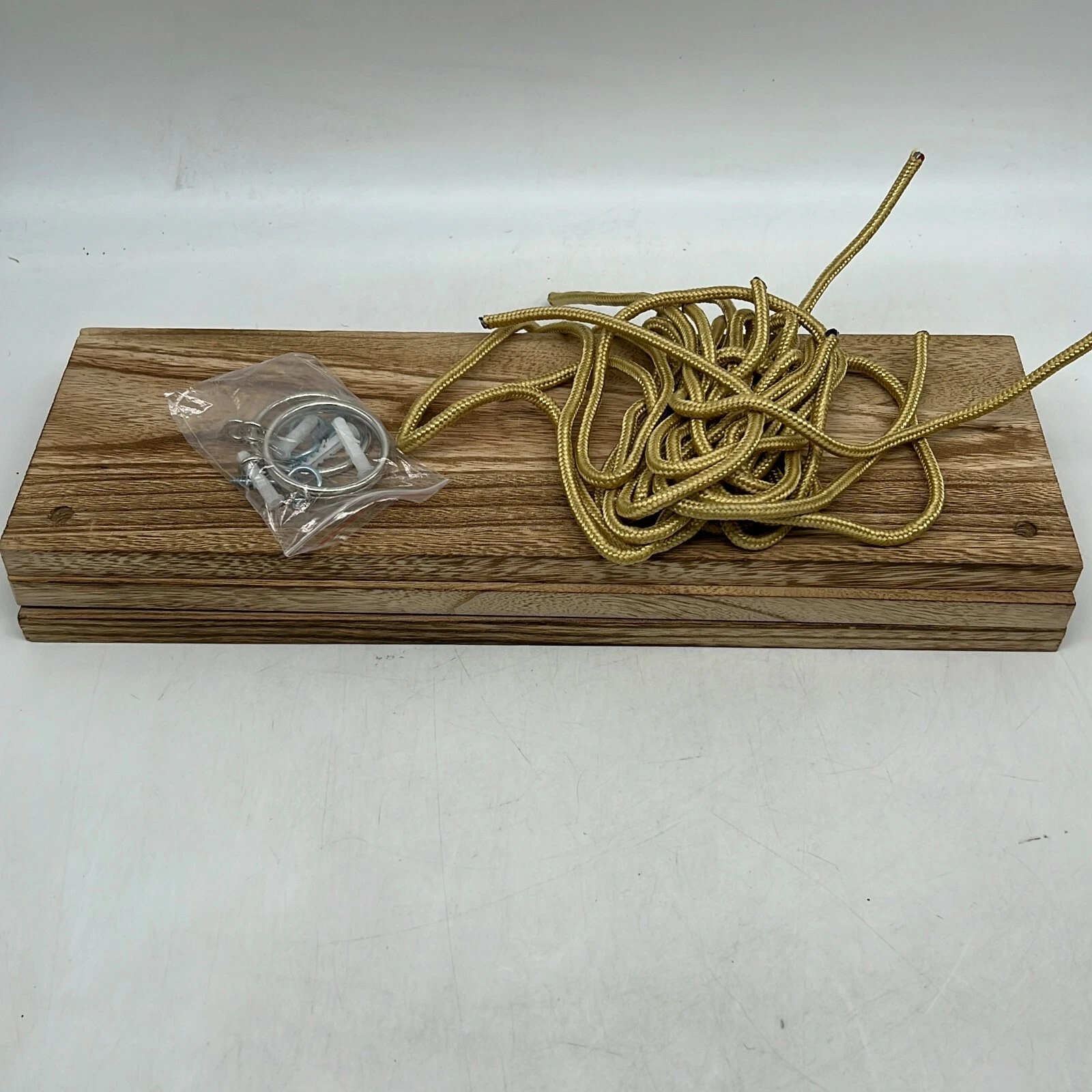 3 Pack Pozean Wooden Floating Wall Hanging Shelves Included 6 Rope 3 Hook