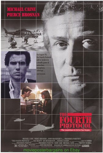 THE FOURTH PROTOCOL MOVIE POSTER Original  MICHAEL CAINE PIERCE BROSNAN 1987