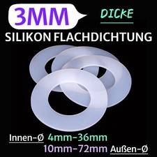 Flachdichtung Silikon Gummi-dichtung Schnurstärke 3MM Dicke flach Dichtung