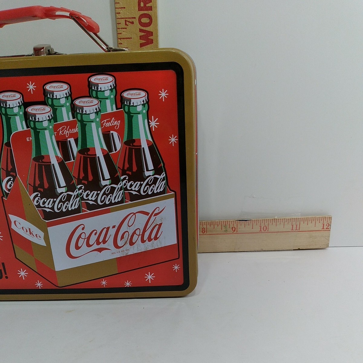 Coca-Cola Tin Lunch Box Carry All Retro For That Refreshing New