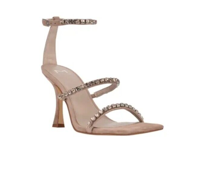 Marc Fisher LTD Dezzi Rhinestone Strap Sandal Size 7 Neutral