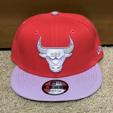 New Era 9Fifty Chicago Bulls Solar Red/Purple Color Pack Retro Logo Snapback Hat