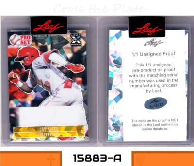 1-2021 LEAF PRO SET GOLD CRACKED ICE PRE-PRODUCTION PROOF JAY ALLEN REDS 1/1
