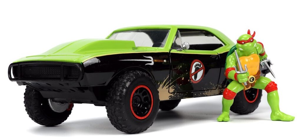 JADA TOYS - CHEVROLET Camaro Les Tortue Ninja con statuetta di Raphaël 1967 -...