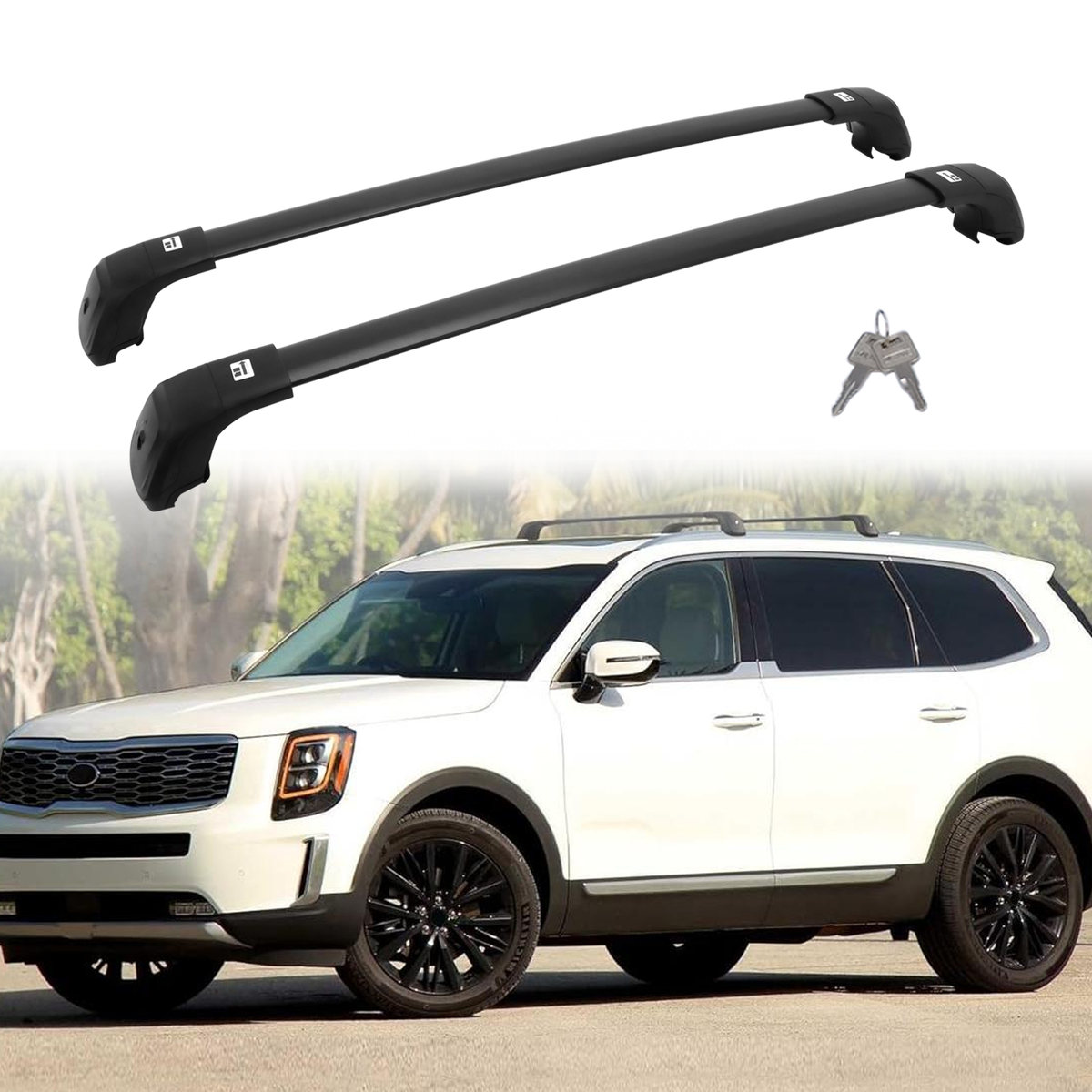 260LBS Roof Rack Cross Bars Fit for Kia Telluride S SX EX SX