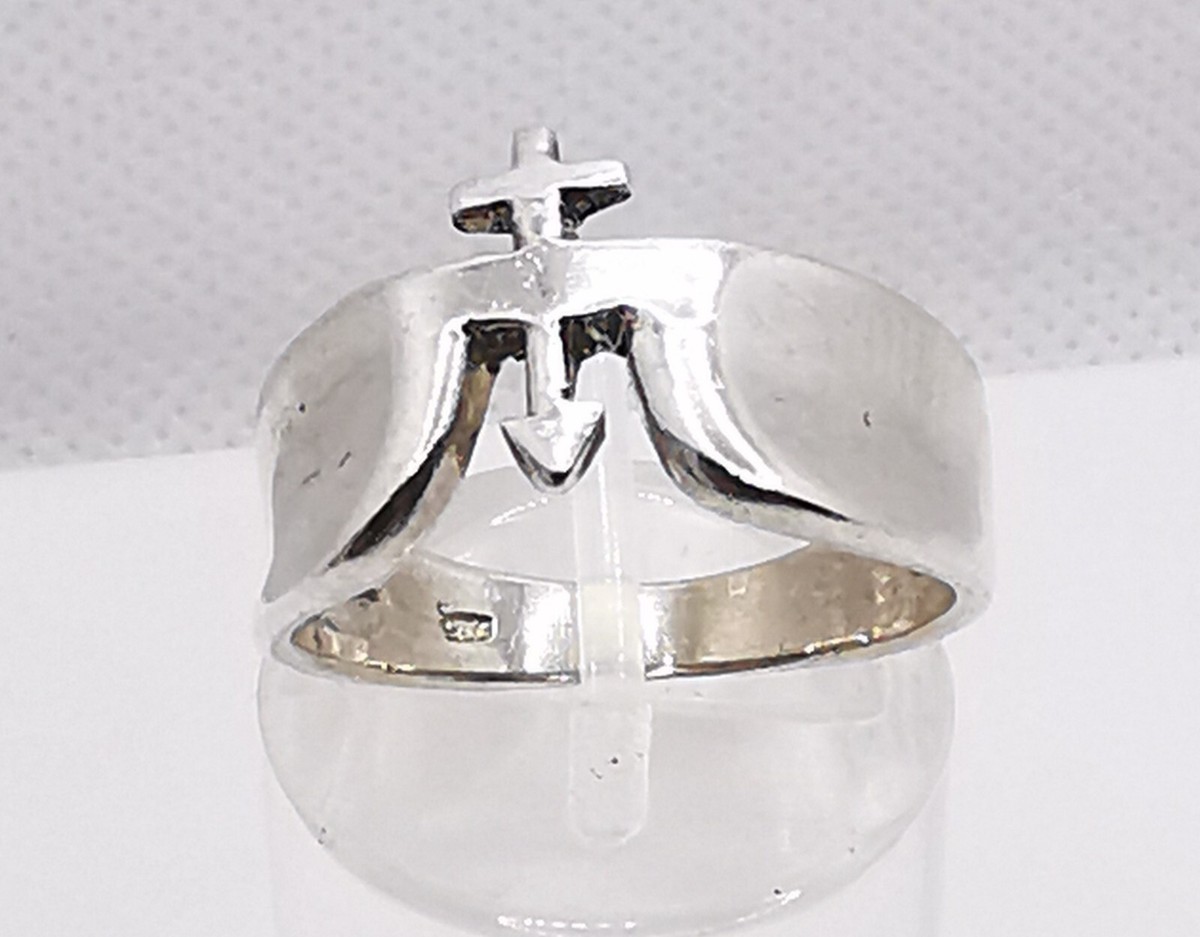 Unisex Mars - Symbol Ring silber 925 Kreuz Gr. 55 | eBay