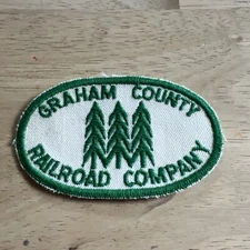Vintage Graham County Railroad Company ( Railroad Patch ) Green/White