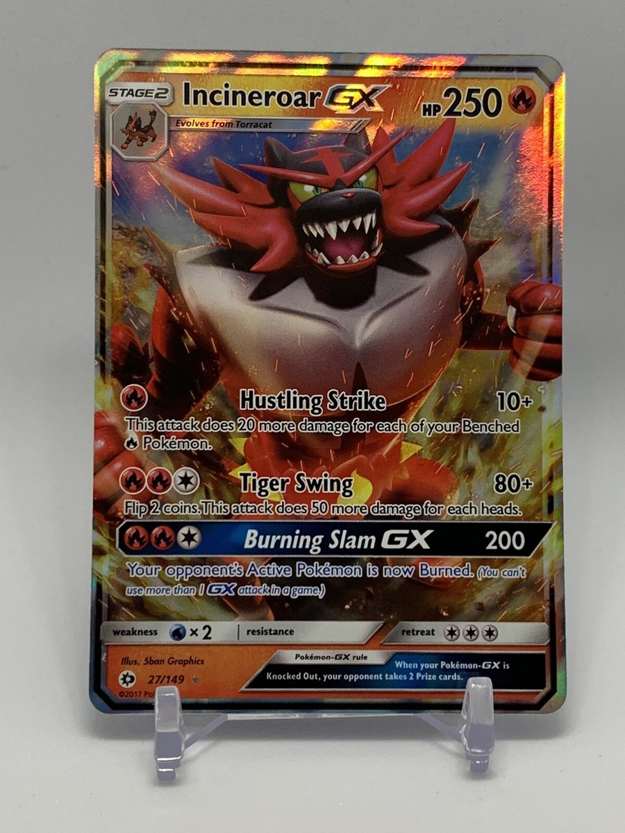 Pokmon TCG Incineroar GX Sun & Moon 27/149 Holo Ultra Rare | eBay Pokmon TCG Incineroar GX Sun & Moon 27/149 Holo Ultra Rare | eBay