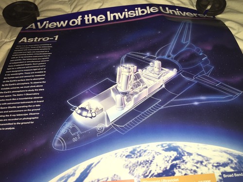 Vintage Astro-1 Poster NASA 22"x17" Space Shuttle Mission The Universe - Picture 3 of 10
