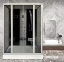 Doccia Idromassaggio 130X85 CM BLUETOOTH- CABINA VASCA TOUCH CROMOTERAPIA OZONO