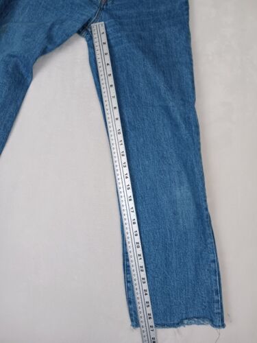 Jeans rectos Levi's Premium Ribcage para mujer 26 (24x27) tiro alto azul denim - Imagen 4 de 11