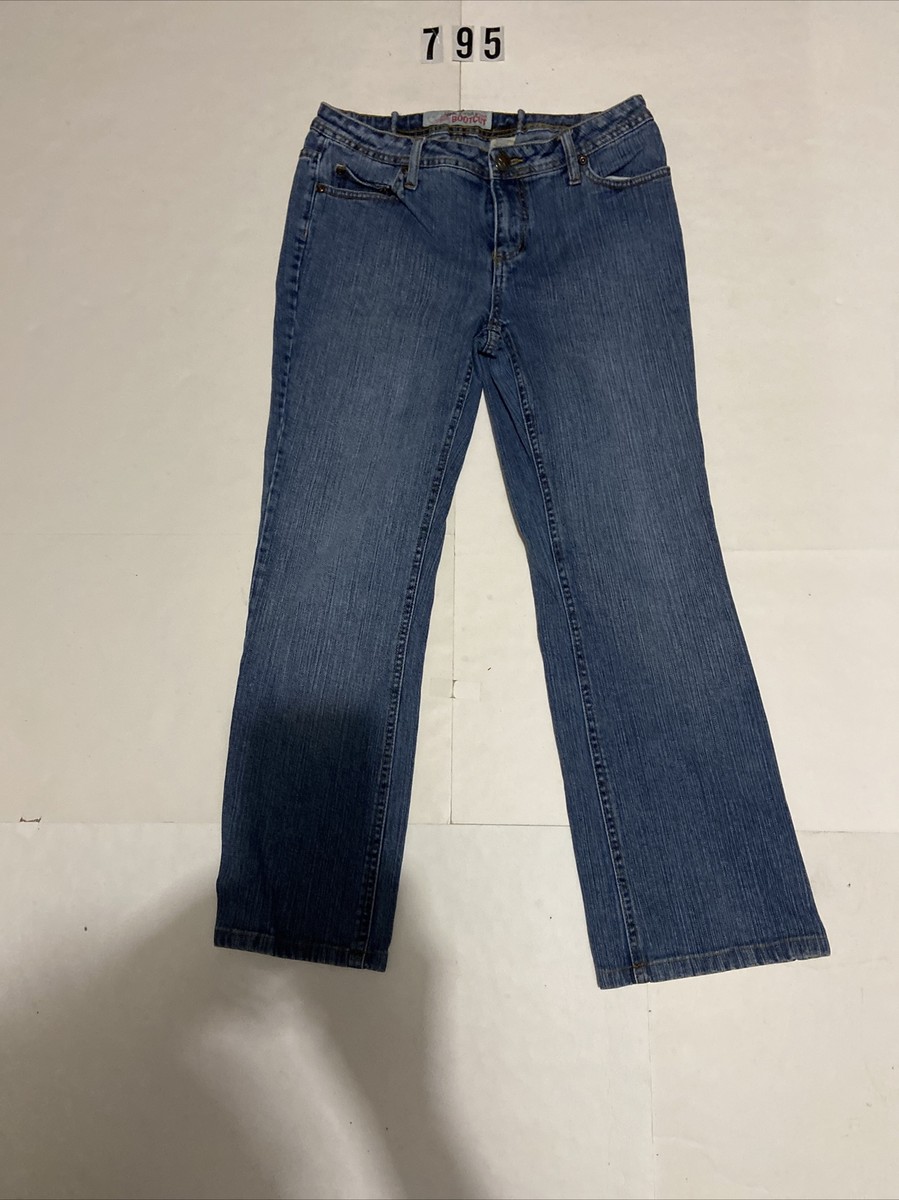 womens faded glory stretch boot cut size 10p blue jean