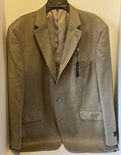 MENS CHAPS REGULAR BLAZER COAT JACKET DRESS SUIT Beige 48 Regular 