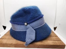 Henry Pollak - Vintage Wool Hat - Blue - New York - Melosoie - See Photos 