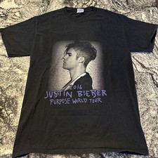 2016 Justin Bieber Purpose World Tour Concert Pop Shirt Tee Medium