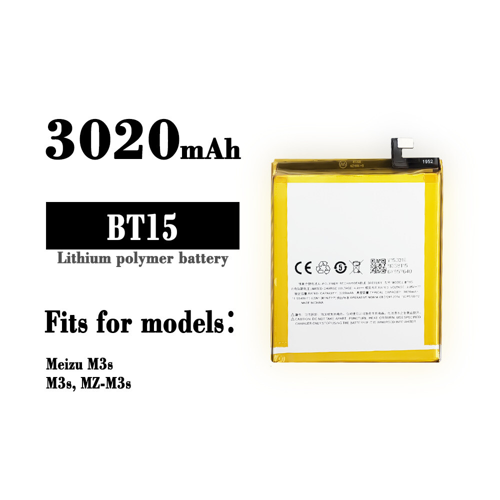 100% High Quality Battery For MEIZU M3S Meilan Phone BT15 In