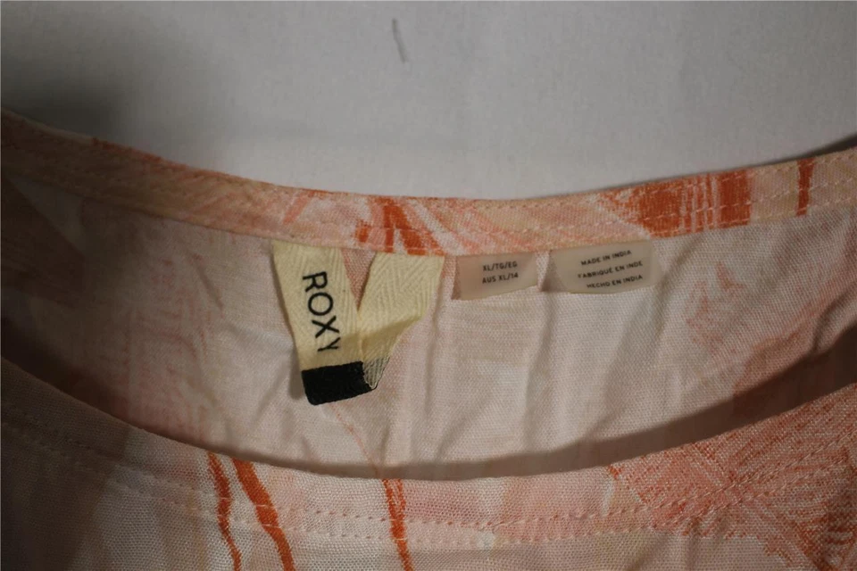 Новый с Ярлыками Roxy женщин Loia Bay прикрыть платье яркий белый с цветочным дизайном XL - Изображение 2 из 4