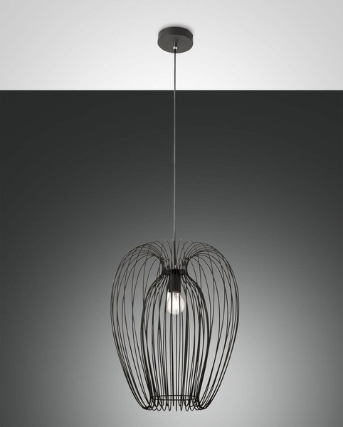 Fabas Luce Pendelleuchte Camp E27 Ø400Mm Schwarz-image
