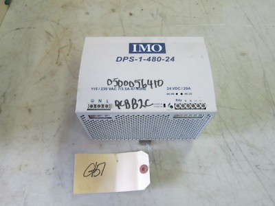 IMO Precision Controls Power Supply DPS-1-480-24 Input: 115/230 VAC (New)