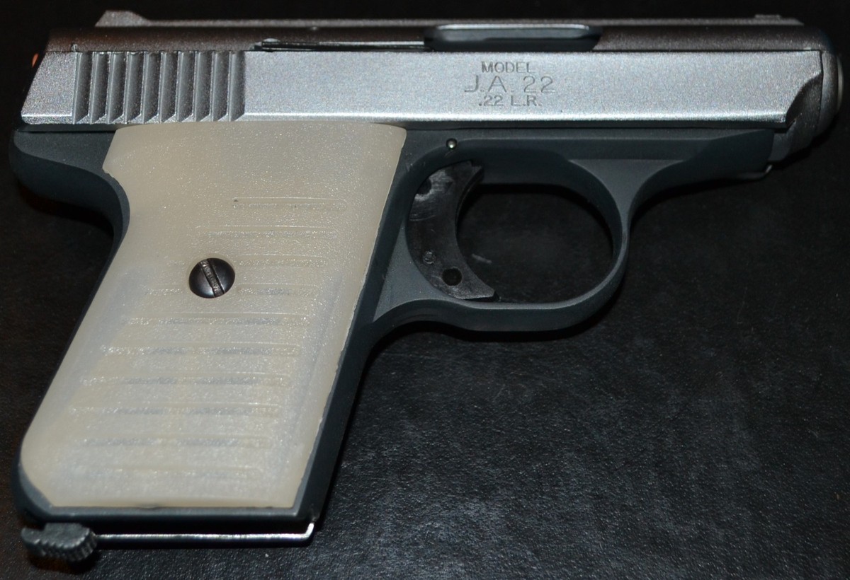 Jimenez, Bryco, Jennings, JA 22, 25 pistol grips antique ivory