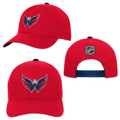 OuterStuff Washington Capitals Youth Precurved Snapback Cap Curved Visor