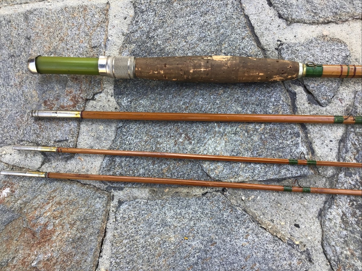 Vtg Montague Split Bamboo Fly ＆Lure Rod Montague Split Bamboo Flyrod Fly Fishing Pole Rod & Case