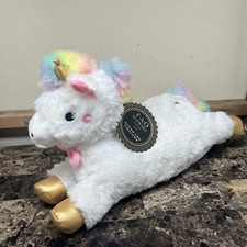 FAO Schwarz Plush LED Unicorn 18" Rainbow Stuffed Animal NWT